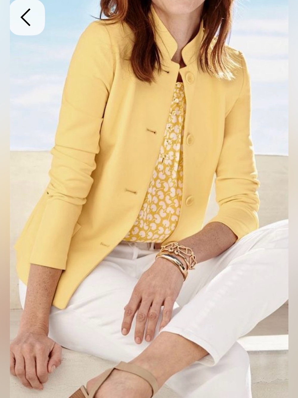 NWT Talbots 24W pastel yellow buttercup blazer jacket spring business casual